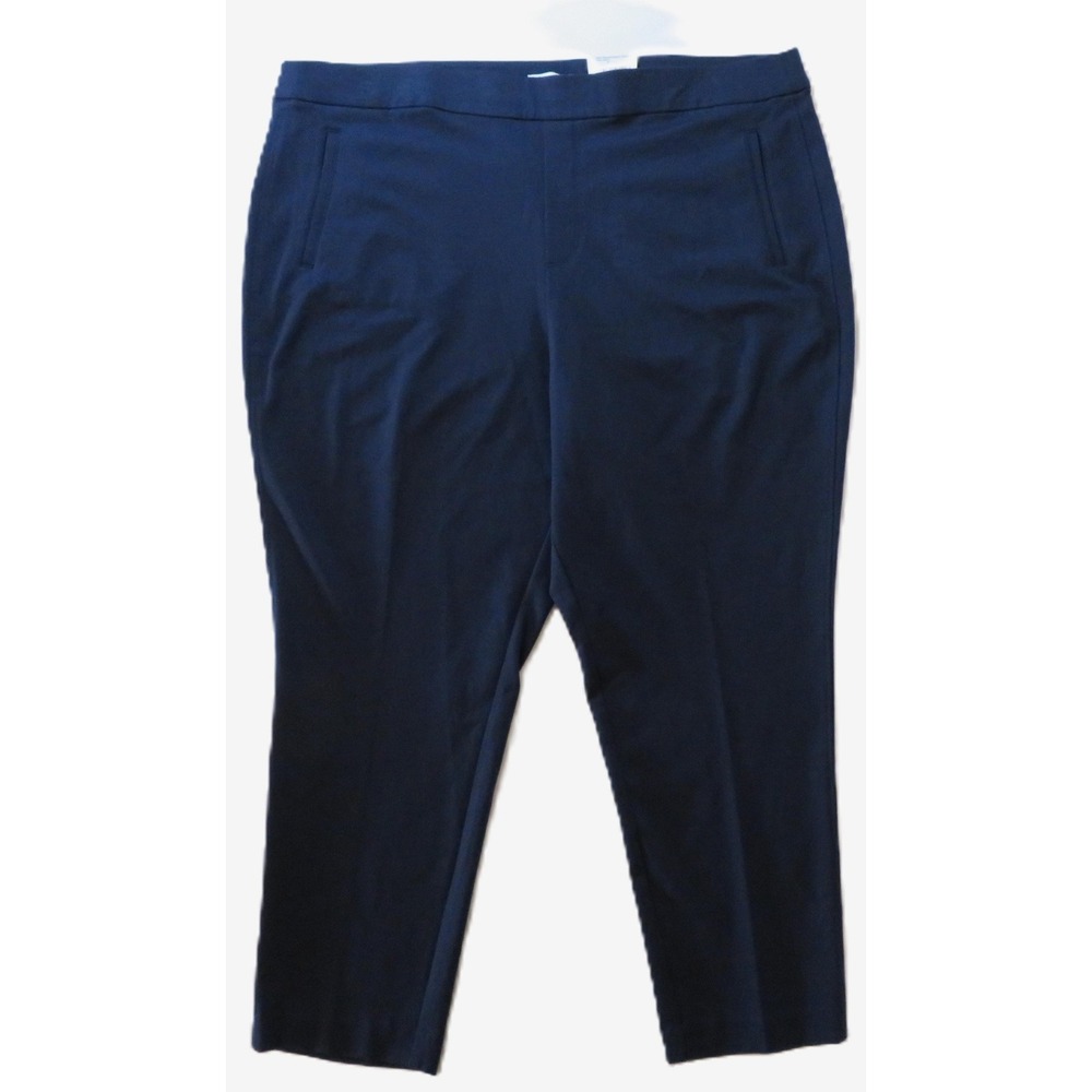 NWT 3X Croft & Barrow Plus Size Navy Blue‎ Mid-Rise Straight Leg Pants